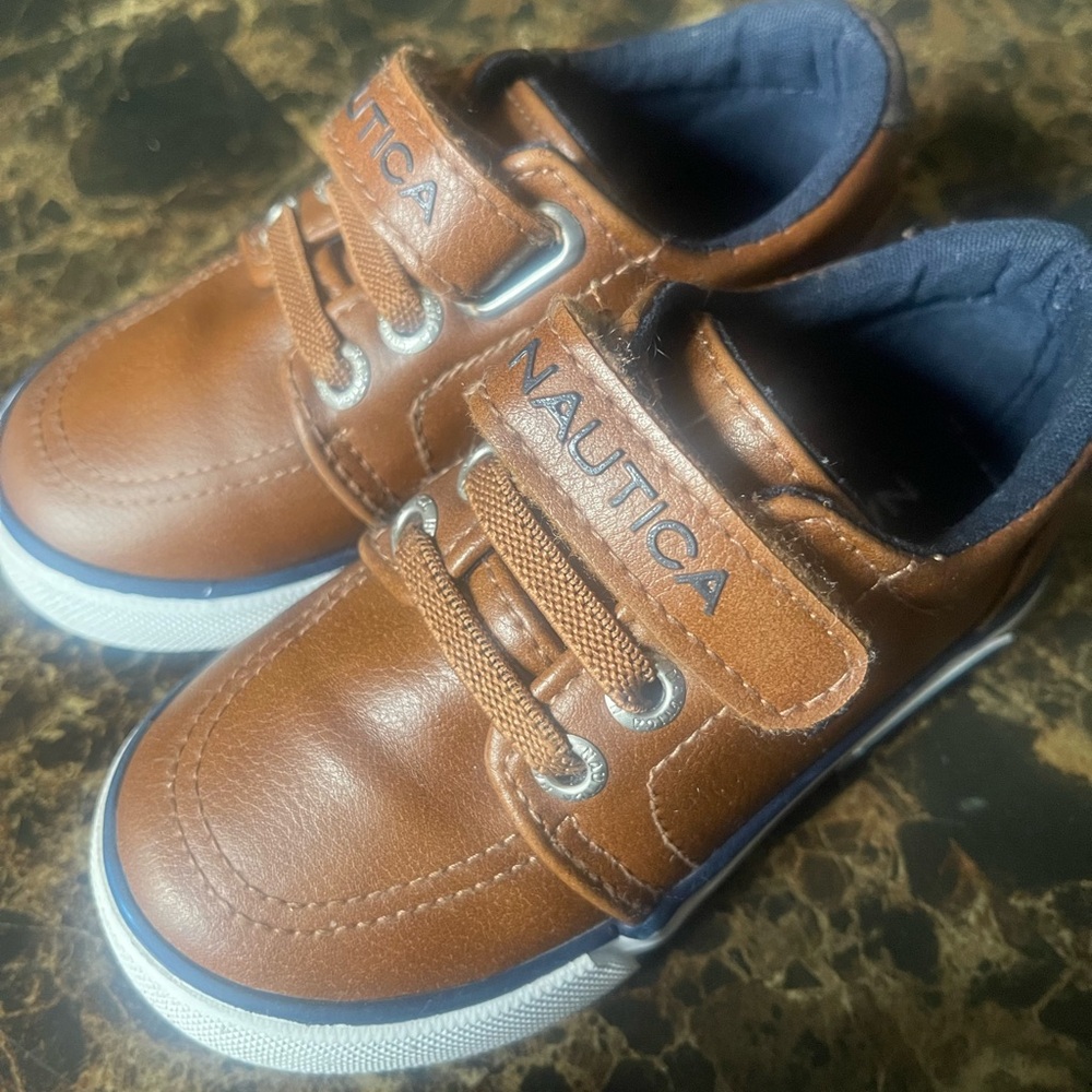 Nautica Brown and Blue Kids Sneakers